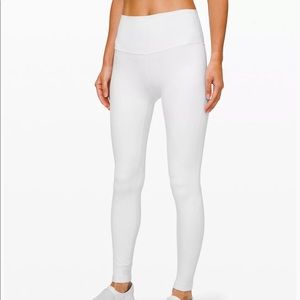 Lululemon white tights align HR 25” new with tags